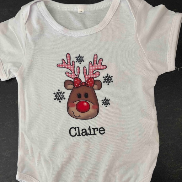 Customizable Christmas Reindeer onesie. Brand New made for you. - Picture 1 of 1